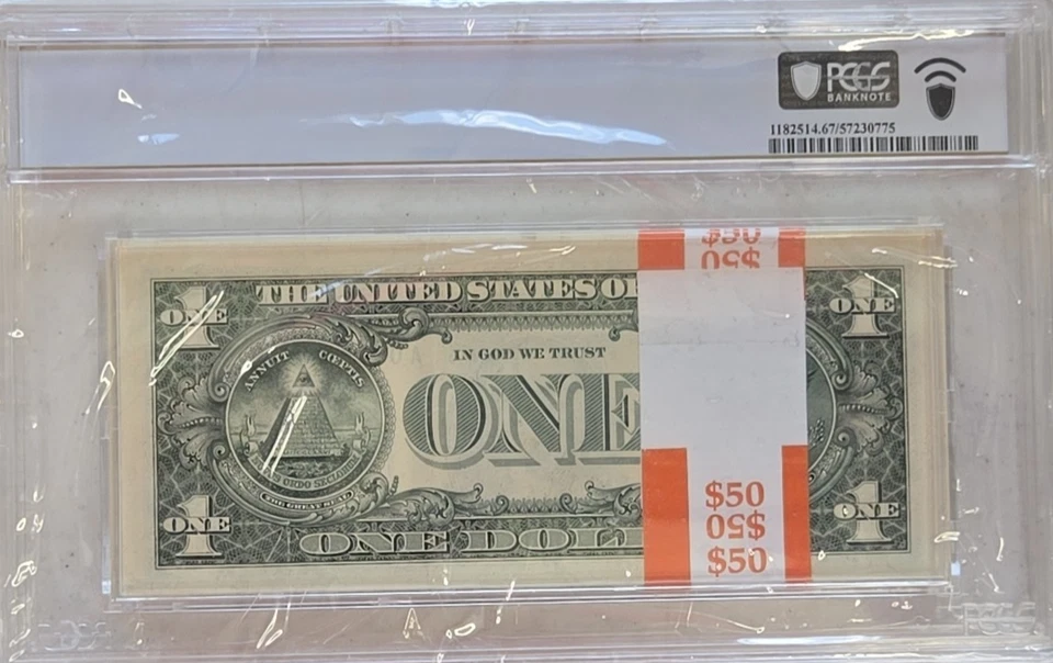 2009 Half Strap of 50 $1 Star Notes Sequential Boston 67 PPQ Superb Gem UNC - Image 2 of 2