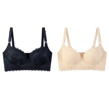 Supportive Hook Back Bra Lace Design Breathable Bra for Office and Special Event