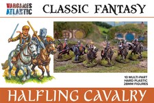 Wargames Atlantic Halfling Cavalry x 10 28mm Fantasy Miniatures