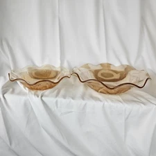 Vintage Jeanette Iris & Herringbone Marigold Carnival Iridescent Glass Bowls