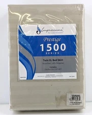 Luxor Bed Skirt 1500 Series Microfiber 100% Polyester Striped 39" x 80" Twin XL