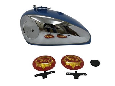 BSA Gold Star Scrambles Catalina 2 Gal Paint Chrome Tank + Cap+Tap+Badges