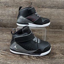 Jordan Flight Shoes Toddler 7C Black Gray Red High Top Basketball 629944-015
