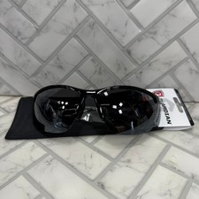 NWT Guardian Safety Sunglasses TP826 Black Wrap Frames