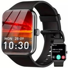 Bluetooth Smartwatch Herren Damen mit Telefonfunktion Sprachassiste Blutdruck DE