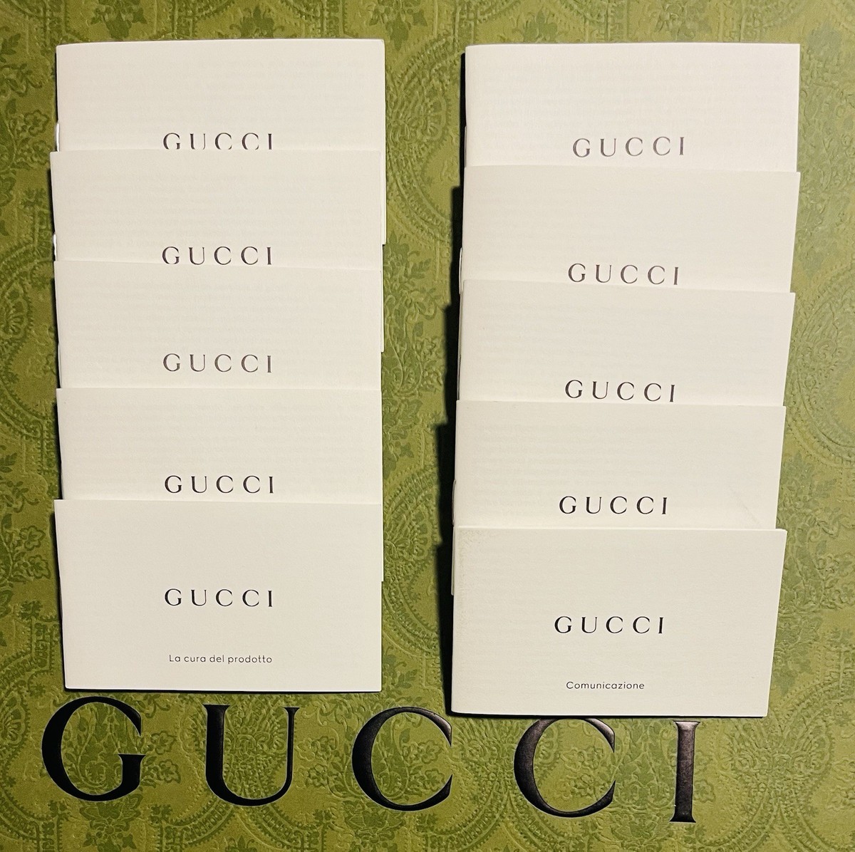 Gucci Brochure Booklets Set - La Cura Del Prodotto & Comunicazione