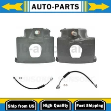 4 Piece Brake Caliper Set with Hoses Fits Ford Bronco 4.9L 5.8L 5.0L