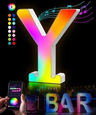 Lettets with Lights Wall Sconces - Letters LED Wall Light Smart APP Custom Splic