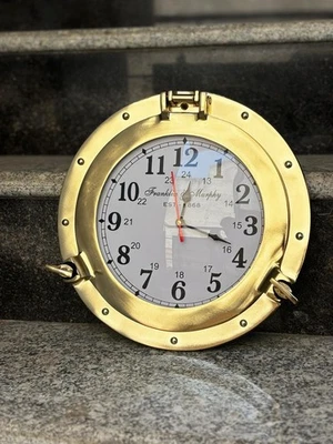 horloge marine marine laiton hublot navire horloge murale nautique décoration... - Photo 1/4
