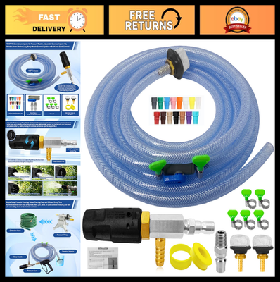 #ad #ad Adjustable Long Range Pressure Washer Nozzle Kit 2 2.5 GPM 15FT Hose Chemical $216.99