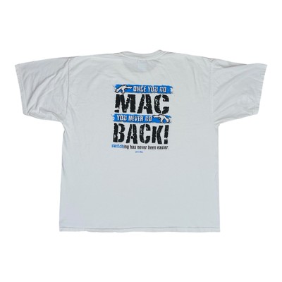 Vintage 90s Apple T Shirt Mac Minded Clothing Tech Tee Sz XXL Once U Go Mac RARE