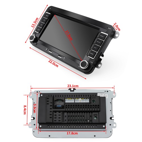 For VW GOLF Skoda CarPlay Car Stereo Radio Android 7'' GPS Navigation Bluetooth - Picture 14 of 16