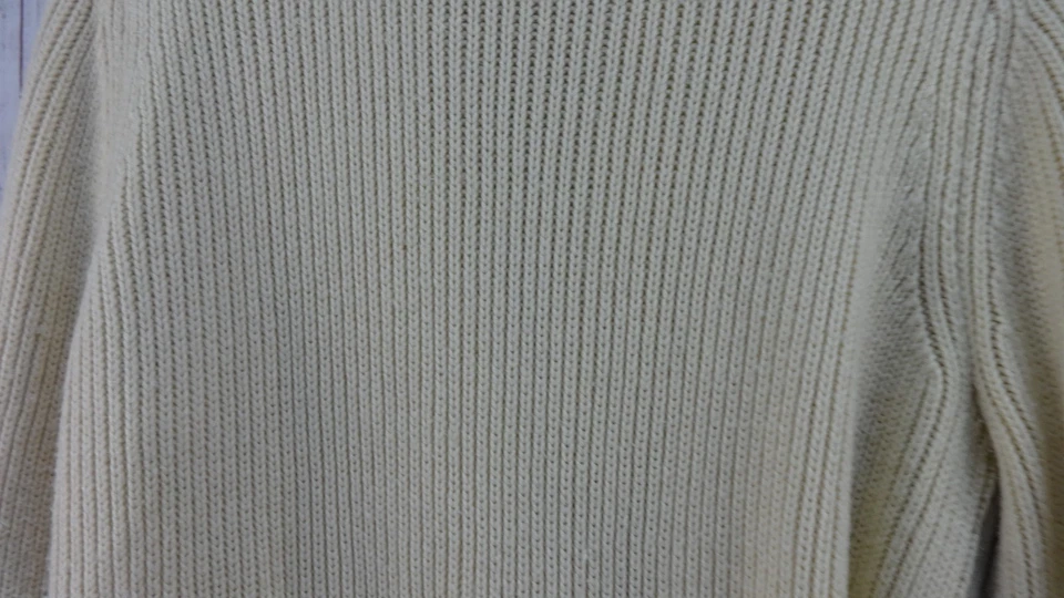 ONE WORLD Faux Open Front Cardigan Womens XXL Beige Draped Long Sleeve Chunky - Image 4 of 4