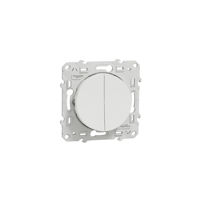 Schneider S520227 Odace - pulsante - 2 tasti + funzione stop per tapparelle