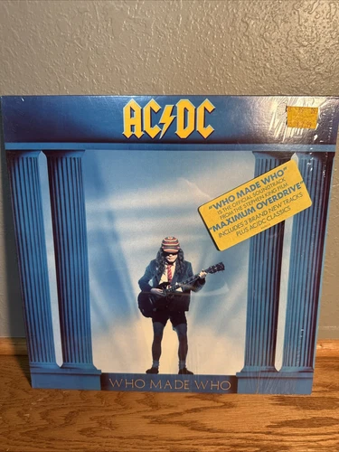 AC/DC “Who Made Who” LP 1986 Atlantic 81650-1-E Stereo w/Shrink HYPE sticker