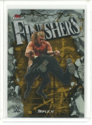 2025 TOPPS FINEST WWE FINISHERS GOLD REFRACTOR TRIPLE H /50