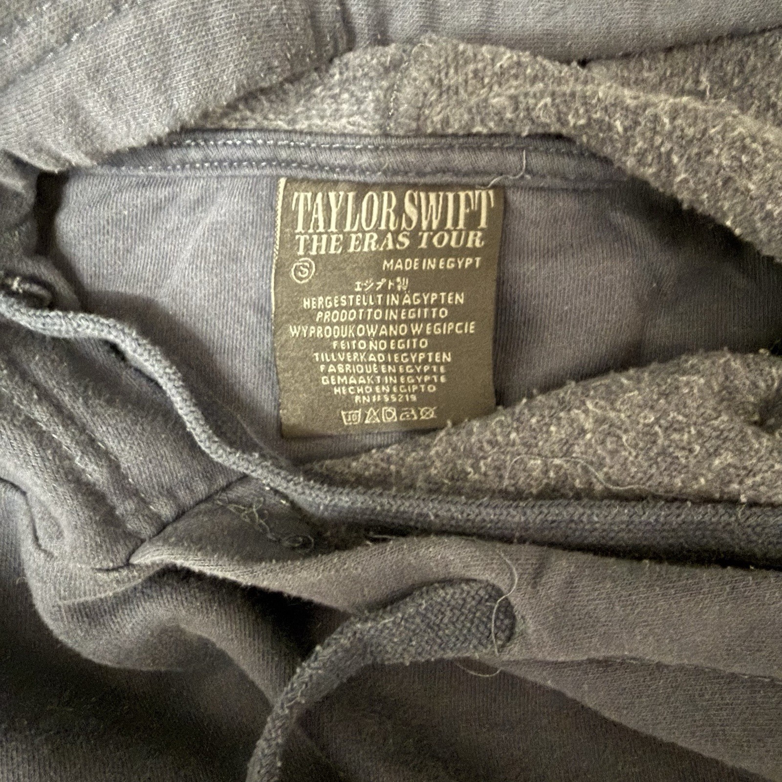 Taylor Swift Eras Tour Gray Blue Hoodie Sweatshirt Sz Small International Date image 4