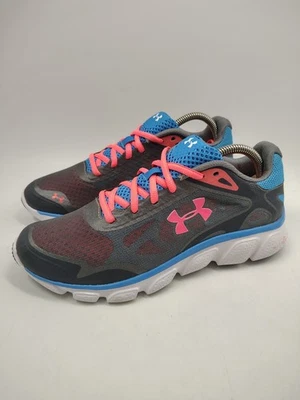 Under Armour Micro G Pulse Mujer Zapatos para Correr Talla 9 Gris Azul Gimnasio Tenis - Imagen 1 de 4