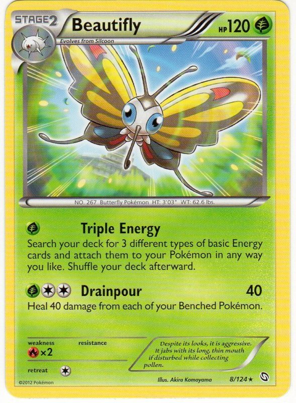 Beautifly 8/124 B&W Dragons Exalted RARE MINT! Pokemon