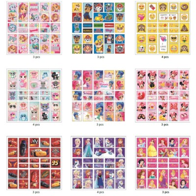  DISNEY STICKER/AUFKLEBER 25 STICKER IN 3 D CARS/FROZEN/PAW PATROL usw.. NEU 