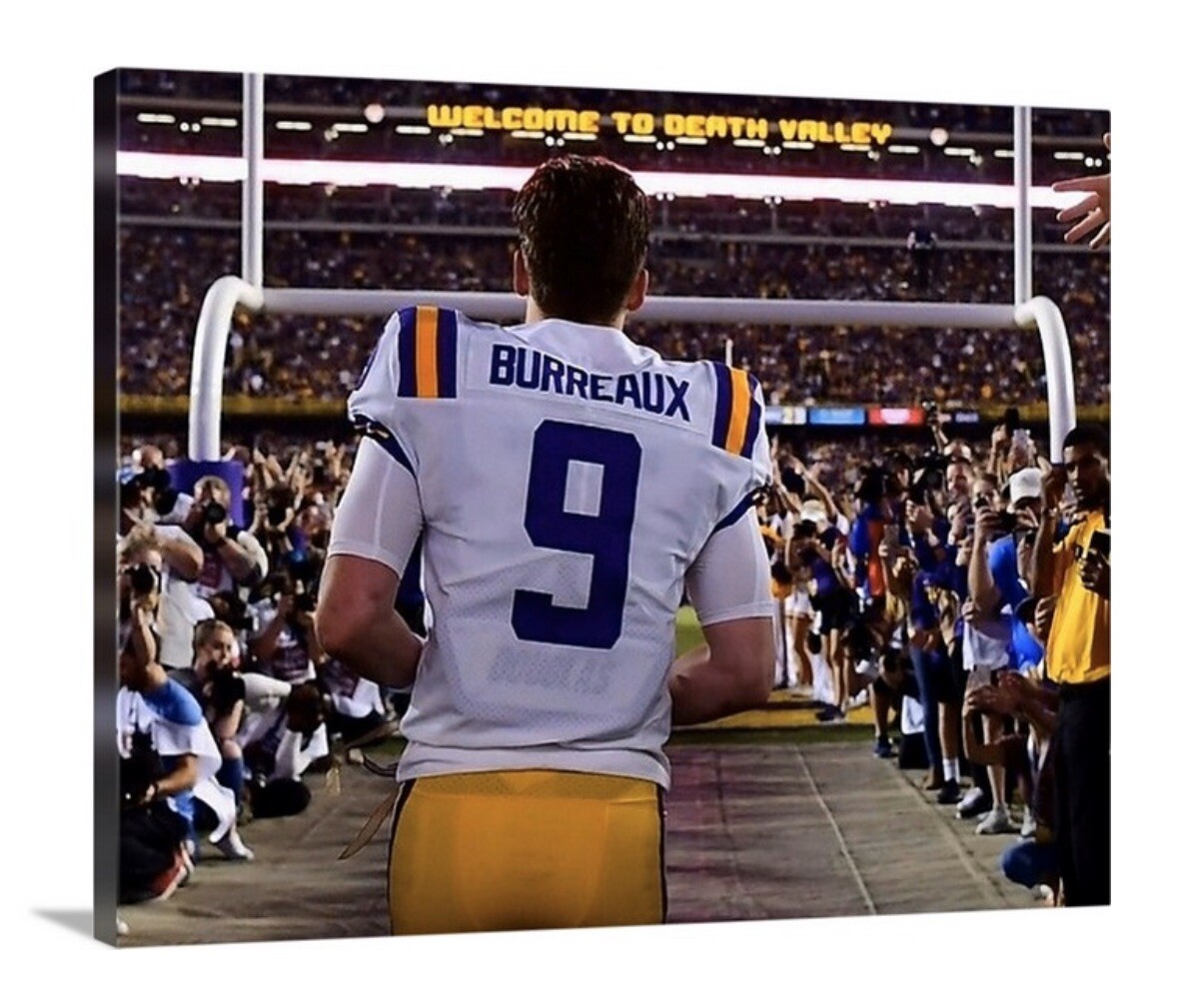 Joe Burrow LSU Tigers Canvas 16”x20” COLLEGE FOOTBALL Burreaux