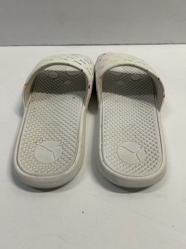 PUMA Cool Cat Slide Women's Sandal Rainbow Size US 6 - White - Picture 4 of 6
