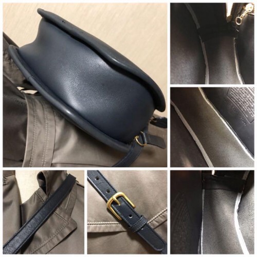 Vintage Coach Leather Bag Old Coach 2-way shoulder bag Black