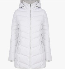 New With Tags! Long Line White Puffer Coat