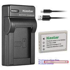 Kastar Battery Slim Charger for Olympus Li-80B  OLYMPUS T-100 T-110 X-36 X-960