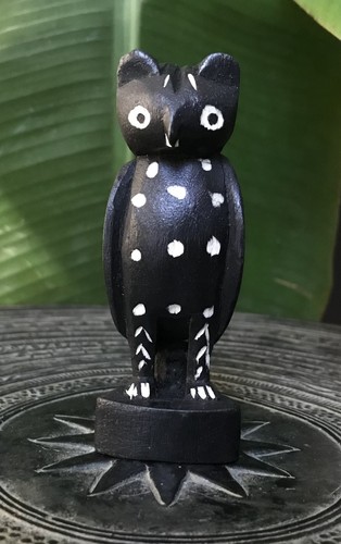 Chouette Statuette En Lapis Lazuli - Pierre Semi-précieuse - Artisanat Brésilien - Déco