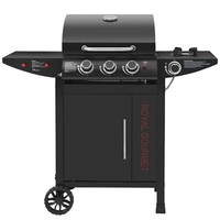 Royal Gourmet Gasgrill 3+1 Brenner Grillwagen 11,5Kw Gasgrill