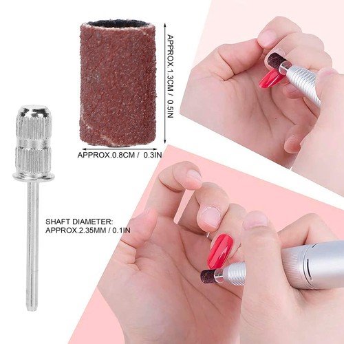 75pcs Nail Sanding Bands Kit Nail Drill Bits 80 120 180 Grit Brown With S CHW - Picture 19 of 23