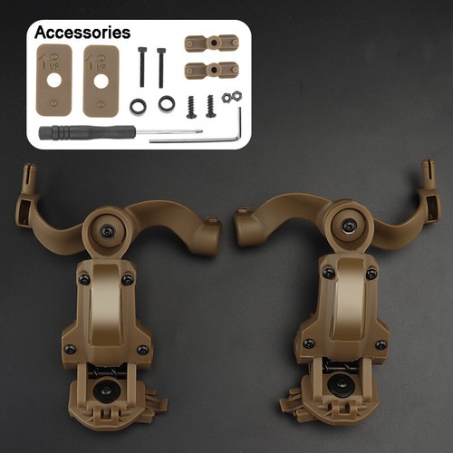 Tactical Helmet Rail Mount Kit Arm Mount Adapter for FCS AMP Headset Guide Rail - Picture 20 of 21