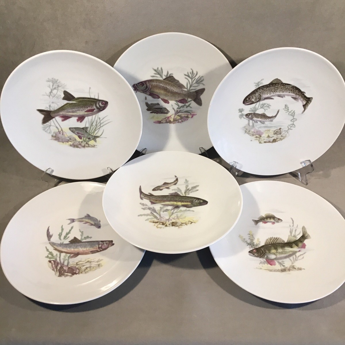 PV06659 Vintage Mid Century Kahla GDR Germany Porcelain FISH Plate