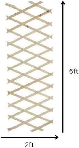 6ft Wooden Garden Trellis Expanding Climbing Plant Support Lattice Fence Panel - Picture 18 of 19