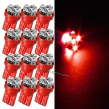 12 X Red 6 Led 12v Replacement T10 Wedge Light Bulbs 194 2450 2652 2921 2825