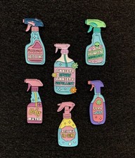 6 Piece Bundle Funny Saying Sprays Metal Enamel Pin / Badge