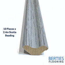 Grey Texas Oak Scotia Beading Flooring Edging Strips 10 Pieces Included
