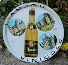 ancien plateau publicitaire de bistro l Anjou vinicole ( vintage )
