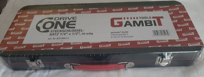 Gambit Drive One Steckschlüssel Kombikasten 1/4'' & 1/2''
