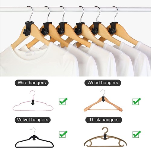 40x Space Saving Hanger Hooks Clothes Hanger Connector Hooks fr Organizer Closet - Picture 5 of 12