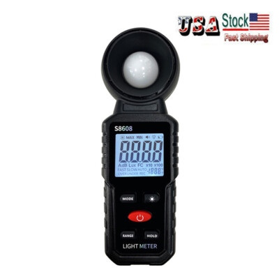 Digital Illuminance Meter Lumen Brightness Tester High Precision Photometer USA