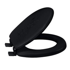 Bath Bliss Extra Soft Standard Round Toilet Seat Decorative Vinyl Lid Fits 1