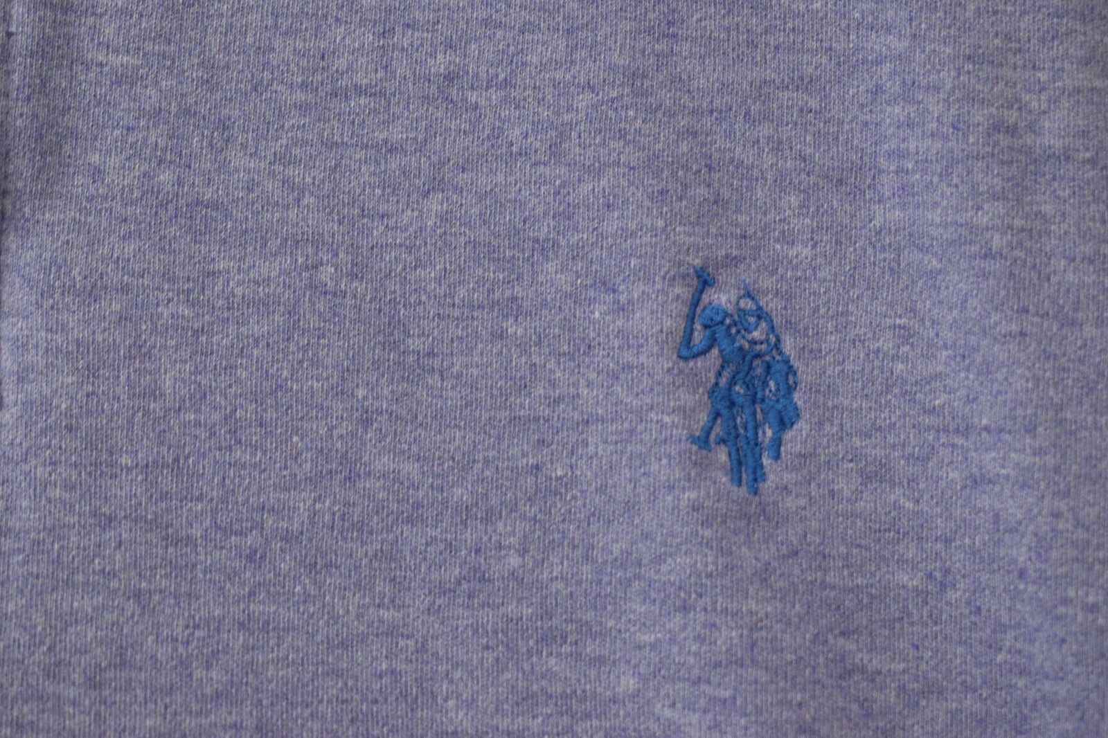 US Polo Assn Shirt XXL Viola Luxury Feel Blu Pony Manica Corta Preppy Uomo