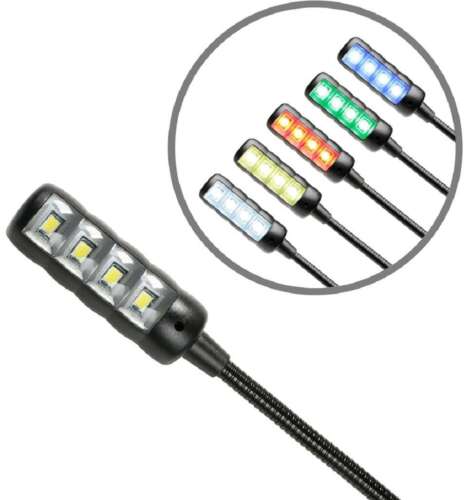 Ultrahelle USB Leselampe mit Multicolour LED Schwanenhalslampe Lampe Leuchte - Bild 3 von 7