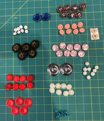 Distinctive And Unique Vintage Lot of 78 Buttons, 13 Different Matching Groups