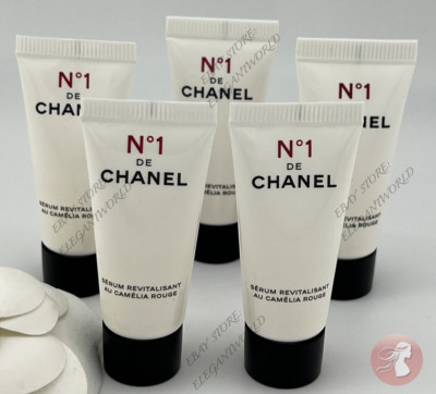 Chanel Sampling Liquid 5 X CHANEL NO 1 DE CHANEL SERUM REVITALISANT 5ml .17fl oz SAMPLE TUBES ...