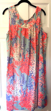 Komar Size L Floral House Dress Coat Robe Nightgown Set Floral Vintage 70s 80s