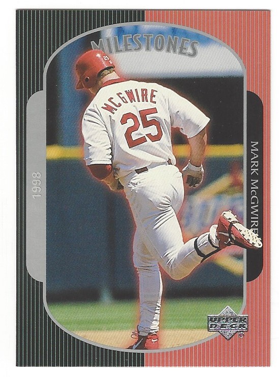Mark McGwire 1999 Upper Deck McGwire 500 Home Run Set Running 1998 Card# 20
