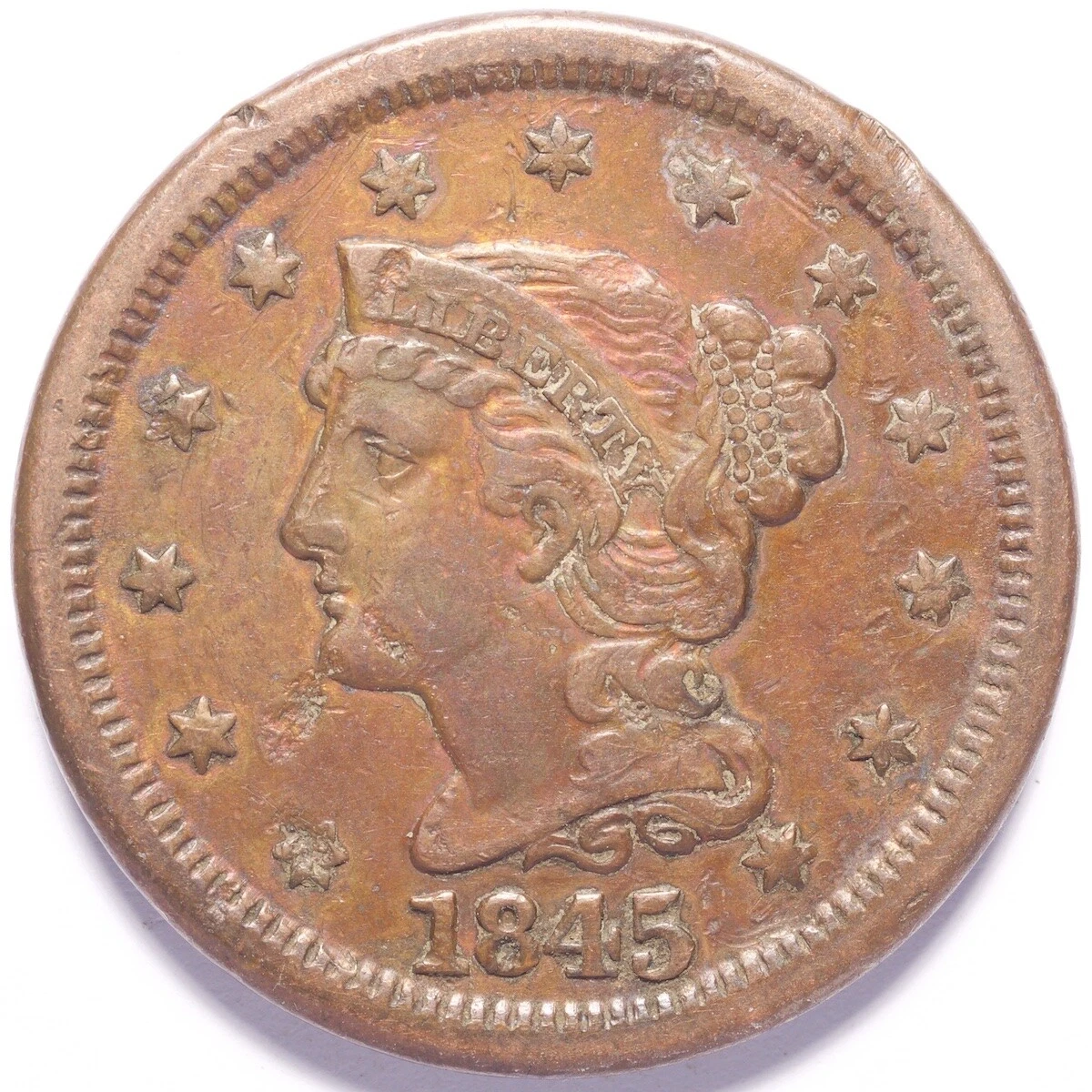 1845 Year Braided Hair Large Cents (1839-1857) for sale | eBay